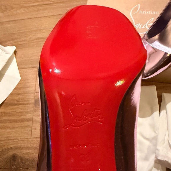 Christian Louboutin Metallic Minny 70 heels - Picture 5 of 7